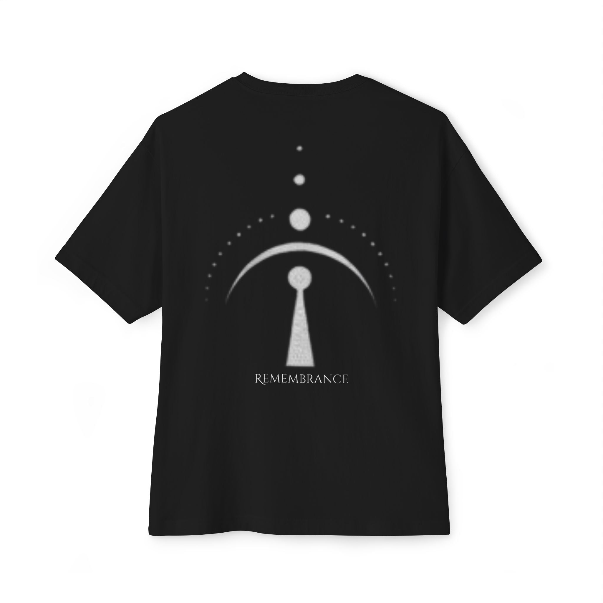 Boxy Tee — Minimal Moon Phases Keyhole Graphic