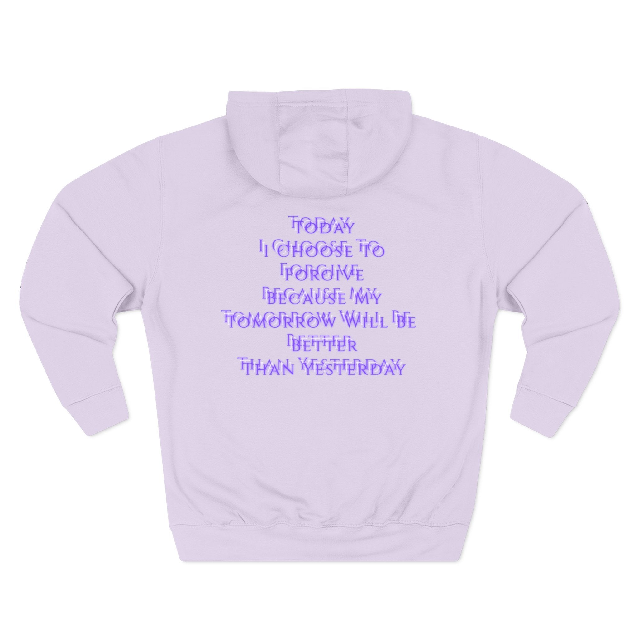 Forgiven Rangers Hoodie — Inspirational Purple Neon Text Fleece Hoodie