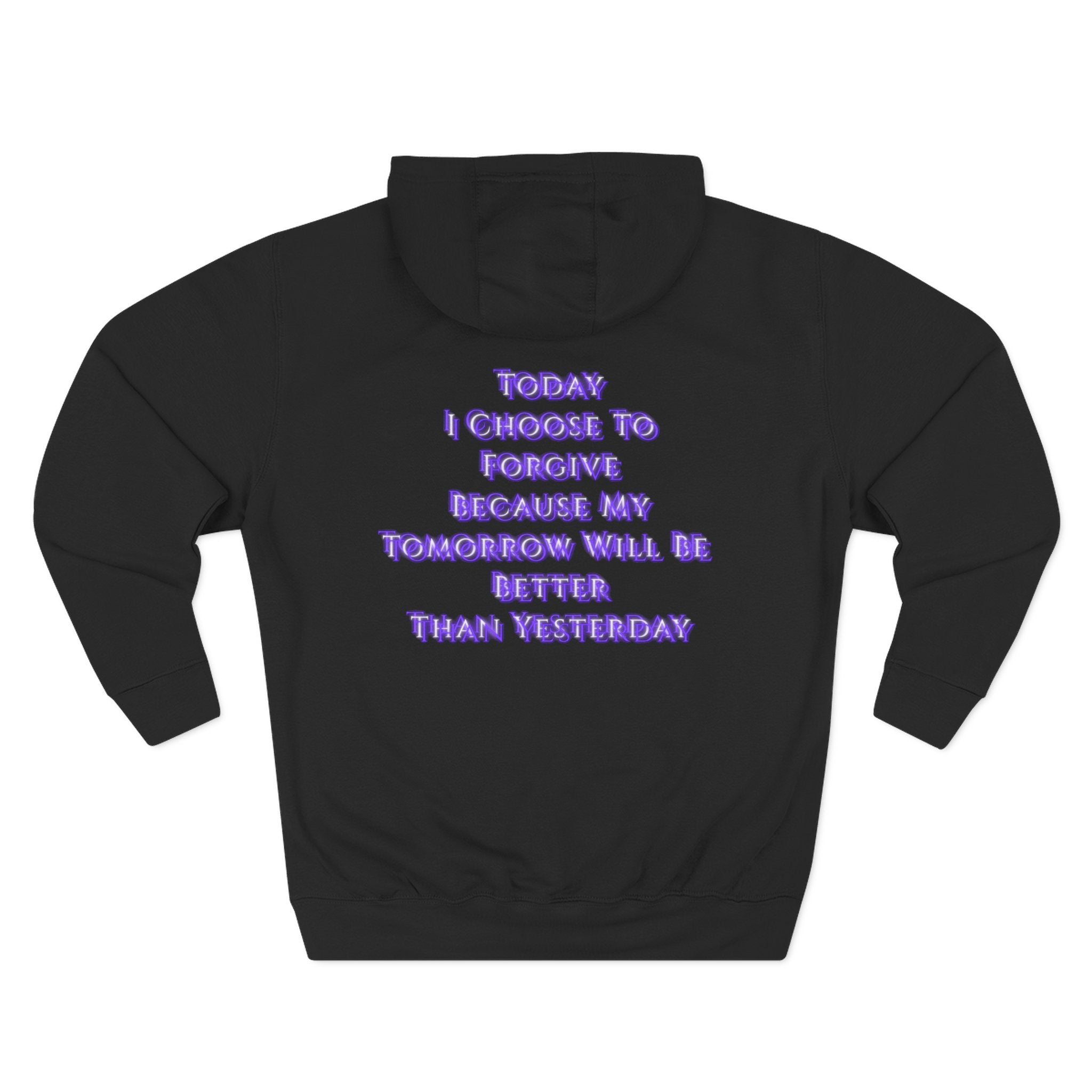 Forgiven Rangers Hoodie — Inspirational Purple Neon Text Fleece Hoodie