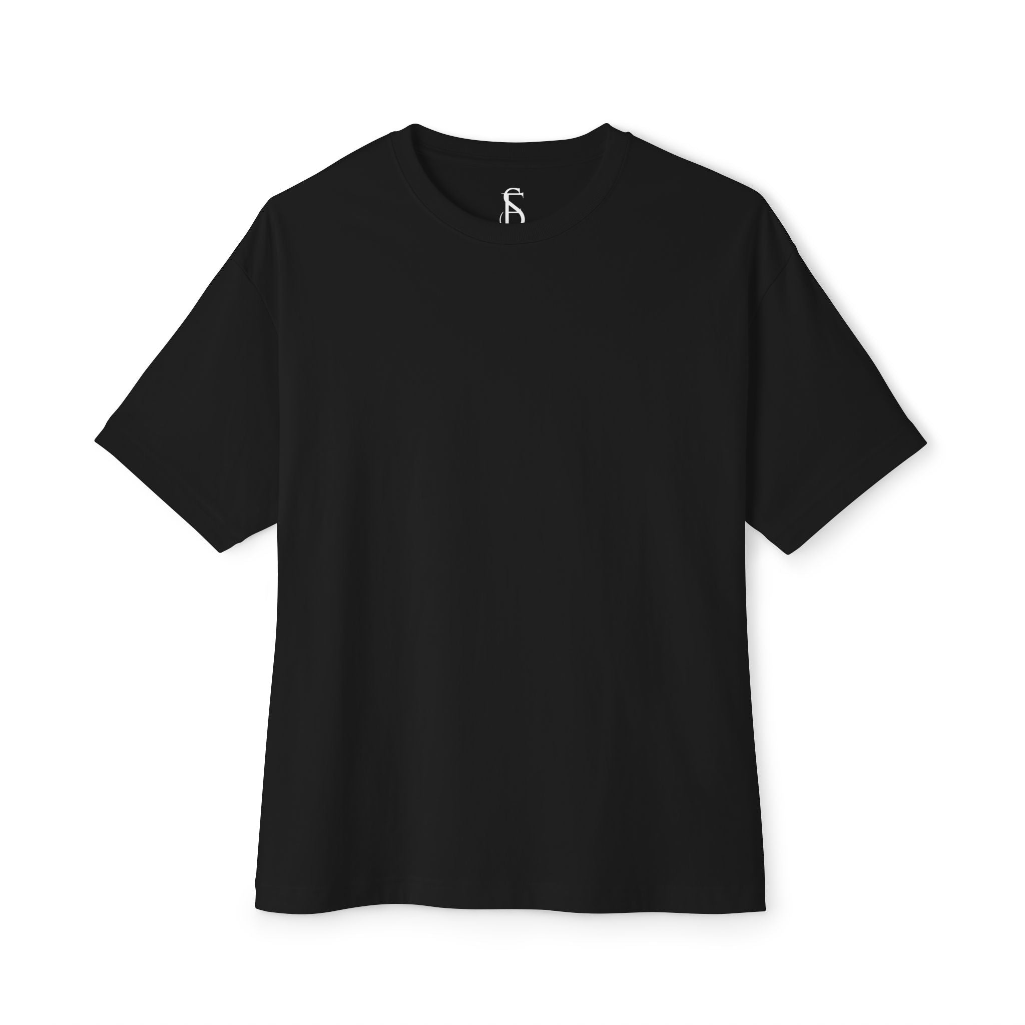 Frequency Graphic Tee — Minimalist Wave Back Print Boxy T‑Shirt